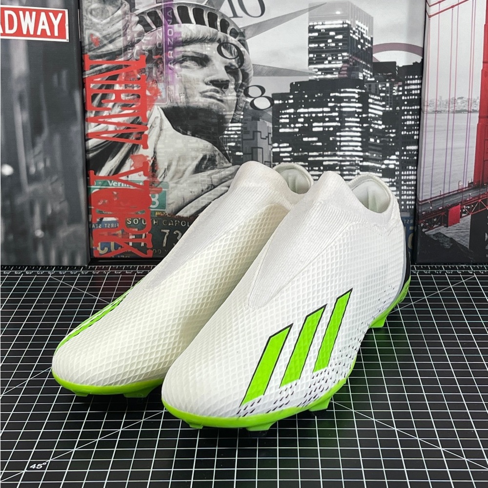 Adidas Men’s Sz 13 X Speedportal.3 LL FG Soccer Cleats Green White HP9718 NEW